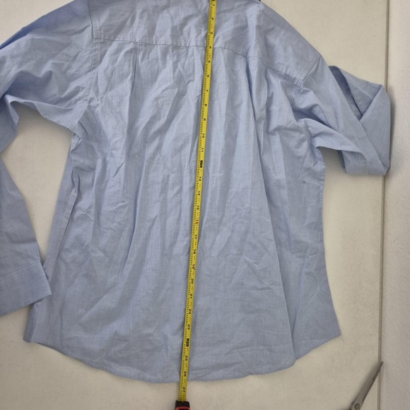 BMW Shirt Womens Large Blue Oxford Button Up Embroidered Logo Cotton Long Sleeve - Picture 8 of 8